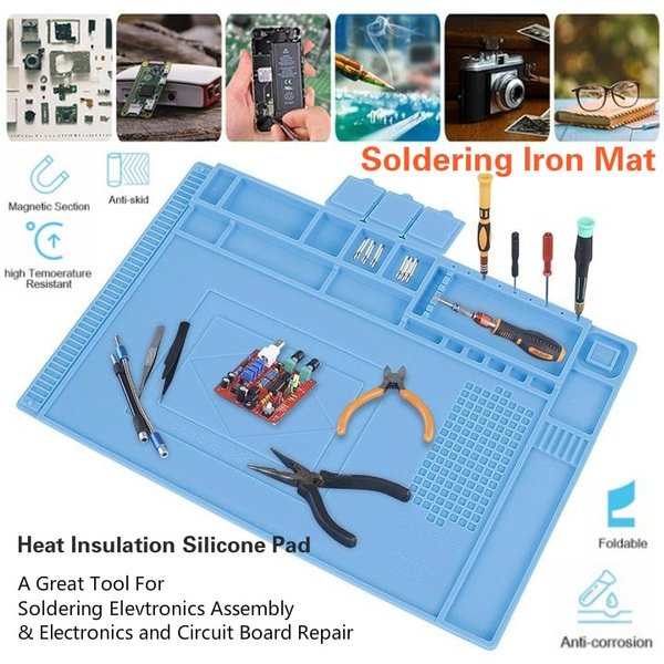 Preciva Soldering Mat Multi-purpose Pad 500℃ Heat Resistant Silicone Work Mat 