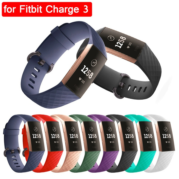 BLACK SMALL+LARGE SIZES Fitbit Charge 3 Tracker 