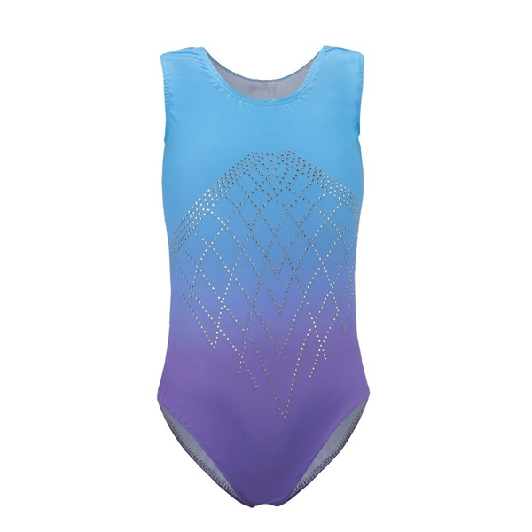 Rhythmic Gymnastics Leotards Blue-green Gradient  