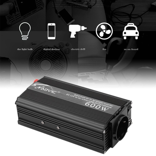 Naovic Power Converter Car Vehicle Voltage Transformer 600W 12V To 230V Wish