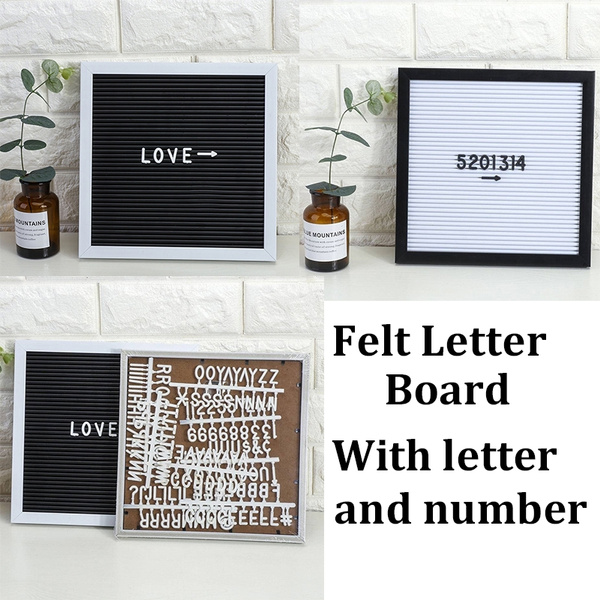 25cm Felt Letter Board Message Sign Home Office Decor Message Board Black G 25 