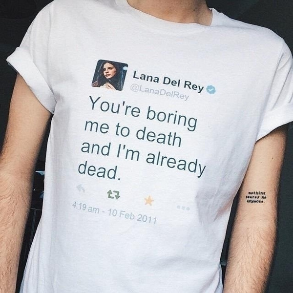 Summer 2019 T Shirt Women Lana Del Rey 