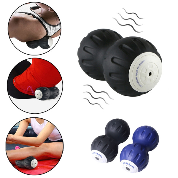 Peanut Electric Vibrate Massage Ball Fitness Muscle Release Massager Roller Yoga 