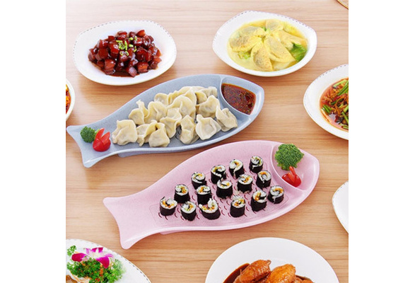 Dumpling Fish Gadgets Plates Dishes Kitchen Vinegar Dish Sushi Shaped 