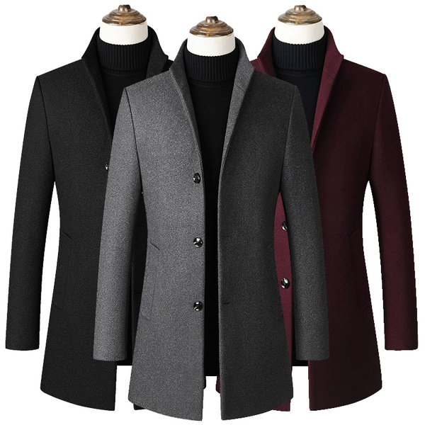 Spring&Autumn Jackets for Men Business&Casual Jackets Middle Length ...