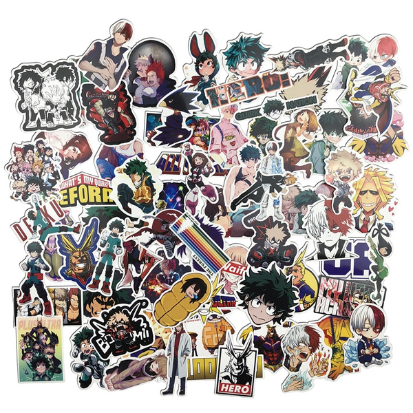 50x New Anime My Hero academia Stickers Decals Motor Skateboard Lap TP 