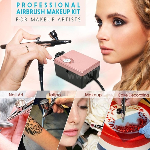 Luminess Air Basic Airbrush System Professional Art Beauty Face Painting Makeup  Cosmetic Starter Kit with Mini Air Compressor