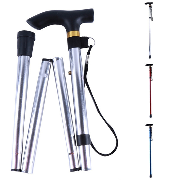Elder Portable Foldable Crutch Walking Stick Trekking Trail Ultralight