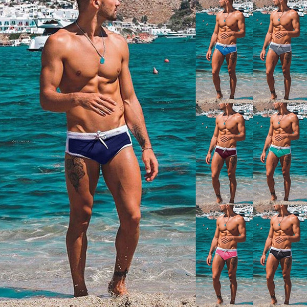 Men's Sexy Swim Trousers Long Pants Swimwear Swimming Trunks