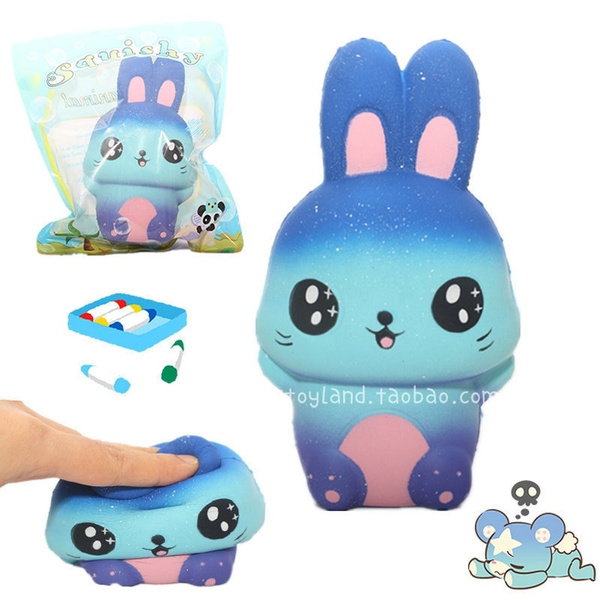 3pcs Soft Slow Rising Kawaii Cute Rainbow Rabbit Squishy 15CM Jumbo Cartoon Bunny  Squeeze Bread Cake Kid Toys Gift Decor