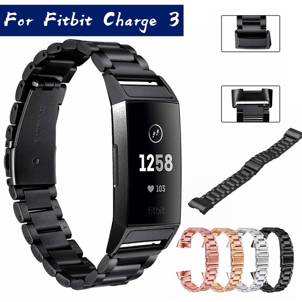 For Fitbit Charge 4 /3 Stainless Steel Watch Band Metal Bracelet