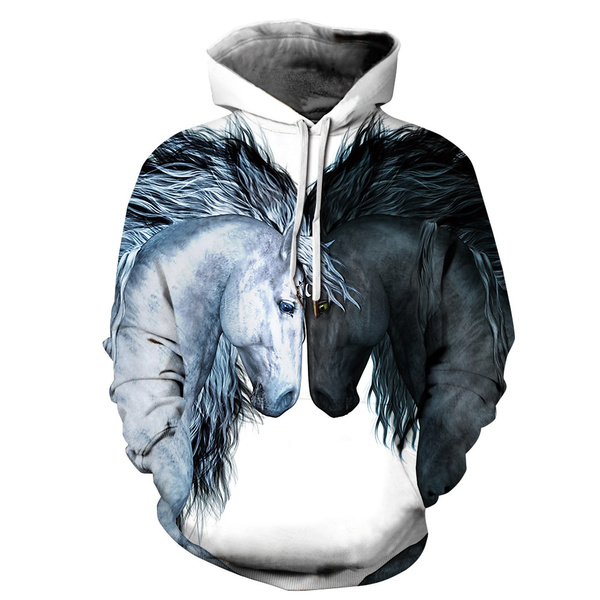 horse print hoodie