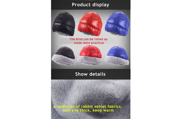 Flameer Perfeclan Winter Super Warm Ski Duck Down Filled Beanie Hat Cap Men Women Wish - super beanie roblox