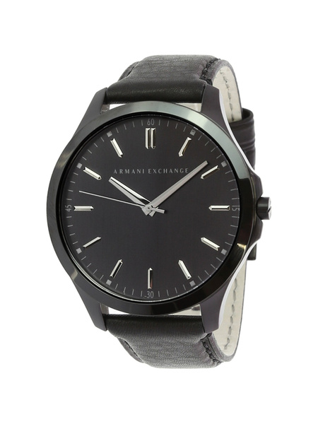 Armani exchange black discount leather watch ax2148