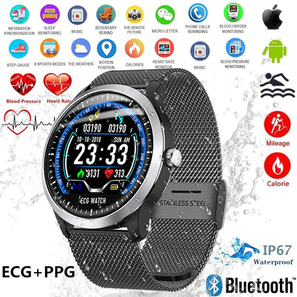 Bluetooth ECG Smartwatch N58 Color Screen Heart Rate Sleep Monitor  Multi-sport Fitness Tracker Men Smart Watch for IOS Android | Wish