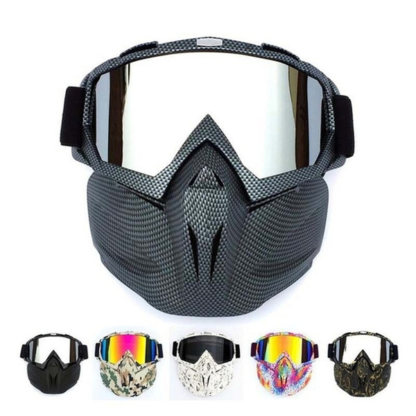 Winter Snow Sports Ski Snowboard Snowmobile Face Mask Shield Goggles Glasses 