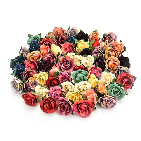 Gold Baoblaze 30pcs Artificial Rose Buds Flower Bouquet DIY Craft Home Decor 
