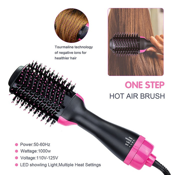 1000W Professional Hair Dryer Brush 2 In 1 Hair Straightener Curler Comb  Electric Blow Dryer With Comb Hair Brush Roller Styler | Wish