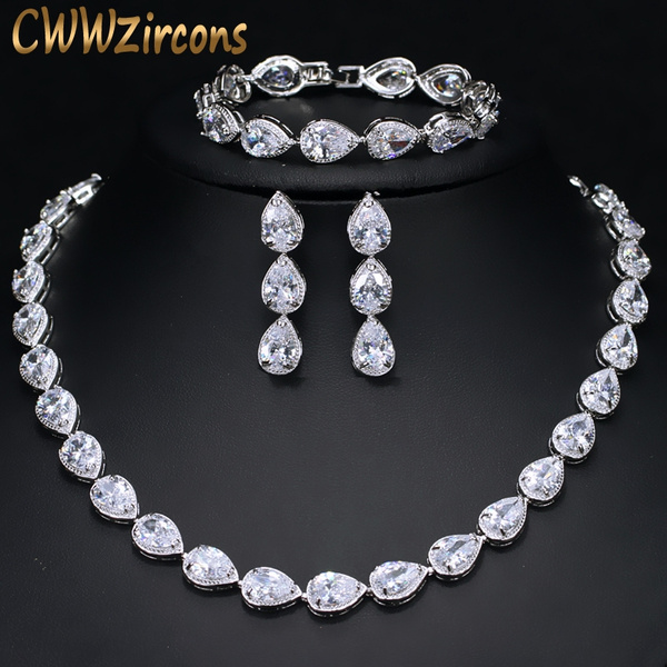 3 piece bridal jewelry sets