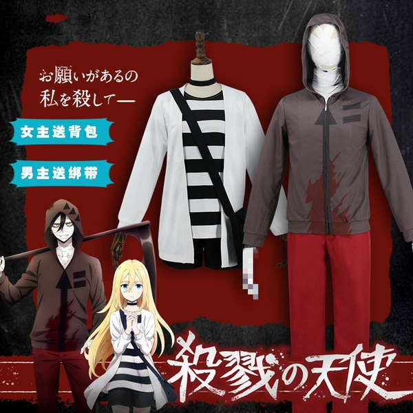 Anime Angels of Death Zack Isaac Foster Cosplay Costume Top Pants Shoes Wigs for Halloween Party