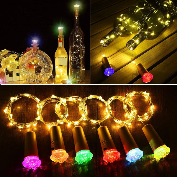 Wine Bottle LED String Light Copper Wire Starry Fairy Lights Wedding Party Decor 