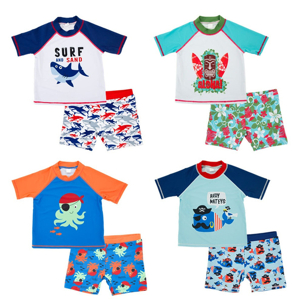 kavkas Baby Toddler Boy Swim Set Kid Swimsuit Two Pieces Swimwear Rash