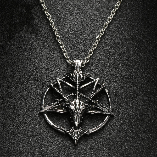 Goat on sale pentagram necklace