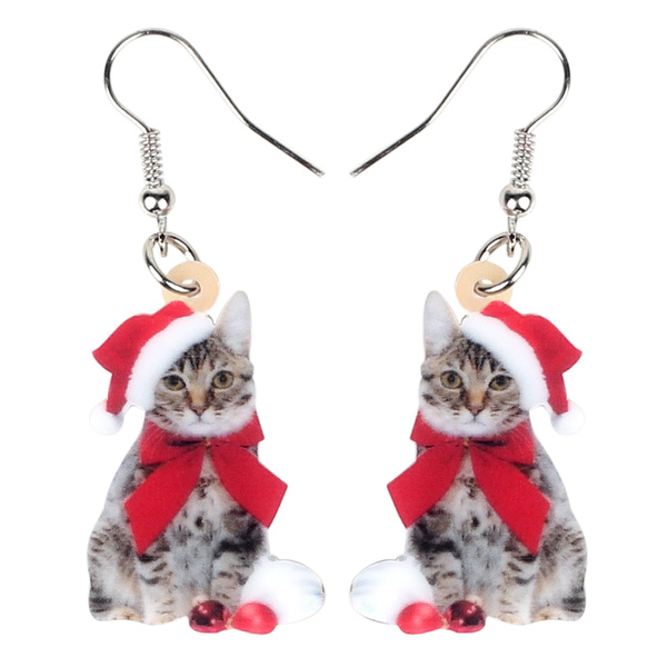 Kitten earrings sale