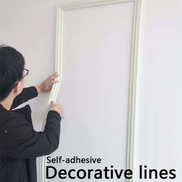 Self Adhesive Decorative Wall Molding Lines Background Tv Setting Decoration Mural Border Line Width 5cm Wish - Decorative Wall Molding Trim Self Adhesive Decorative Wall Molding Lines Background Tv Setting Decoration Mural Border Line Width 5cm Wish - Decorative Wall Molding Trim