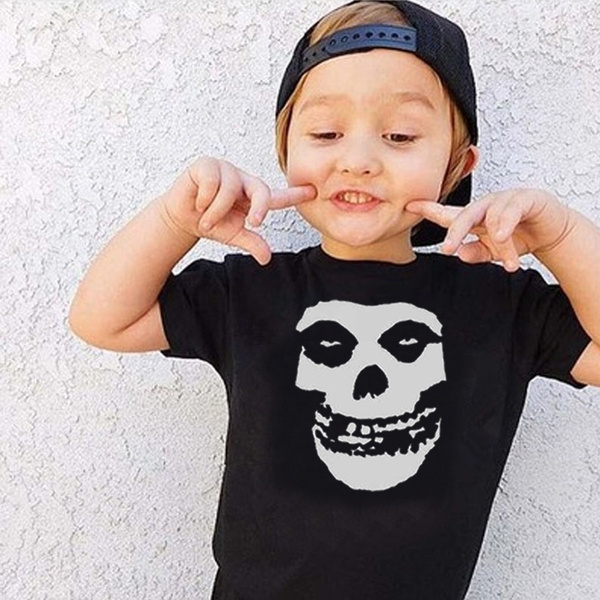 Misfits Fiend Club Skull Shirt Hot Sales Baby Boy Girl Kids Casual T