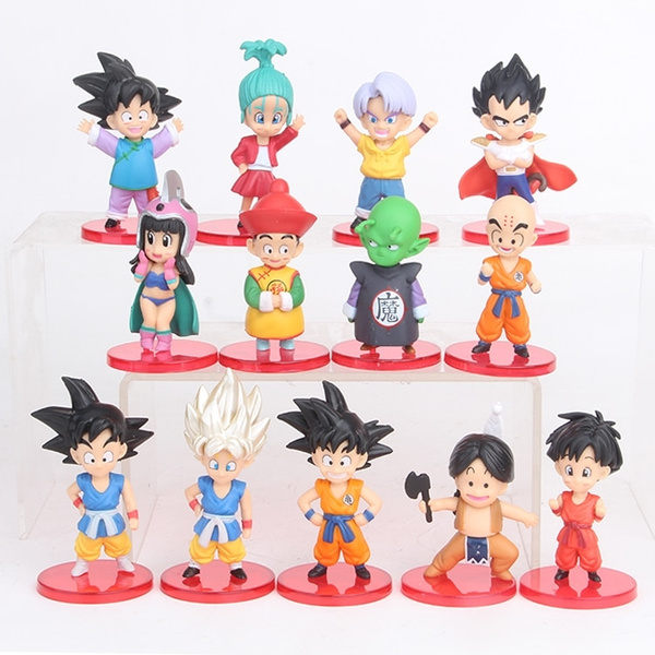 13pcs/set anime dragon ball z characters cute version action figure model  toys 89cm  wish