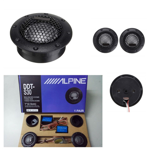 ALPINE DDT-S30  Car Stereo Speakers Music Soft Dome Balanced Car Tweeters 360W 
