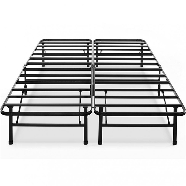 New Modern Bi-Fold Folding Platform Metal Bed Frame Mattress Foundation BF 