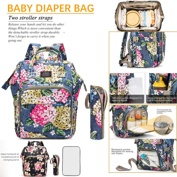 floral nappy bag