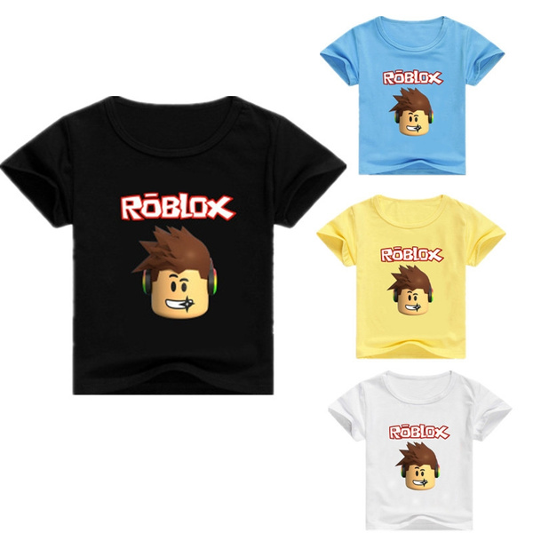 New Roblox T Shirt Character Head Kids Boys Girls T Shirt Tops For Tee Wish - roblox character head logo
