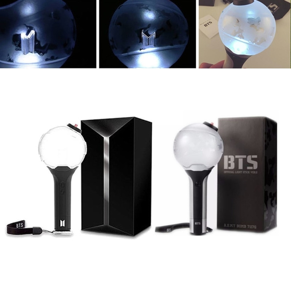 BTS Lightstick Ver.3 Bangtan Boys Concert Light Stick Army Bomb Battery  Operated Concert Lamp (Black, ONE Size) (Color: Black, Tamaño: ONE SIZE)
