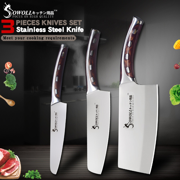 Knives Set, Stainless Steel Kitchen Knife Set, Super Sharp Knife