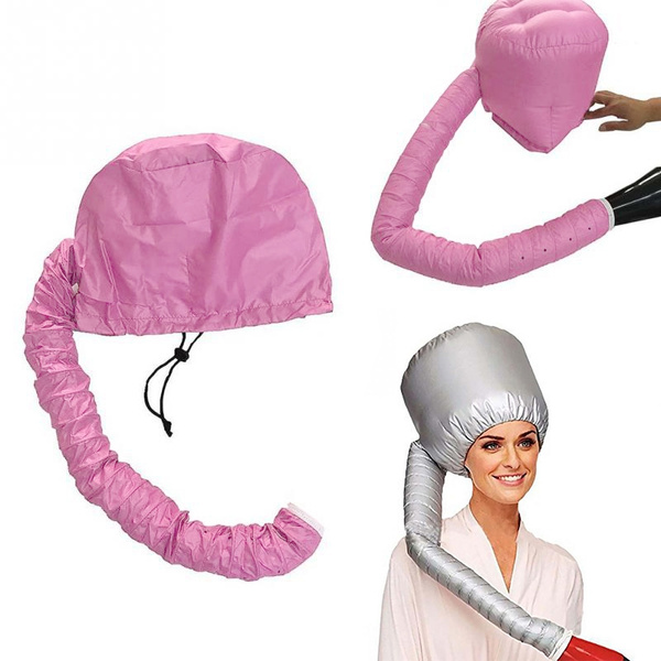 Sliver/Pink Portable Hair Drying Cap 