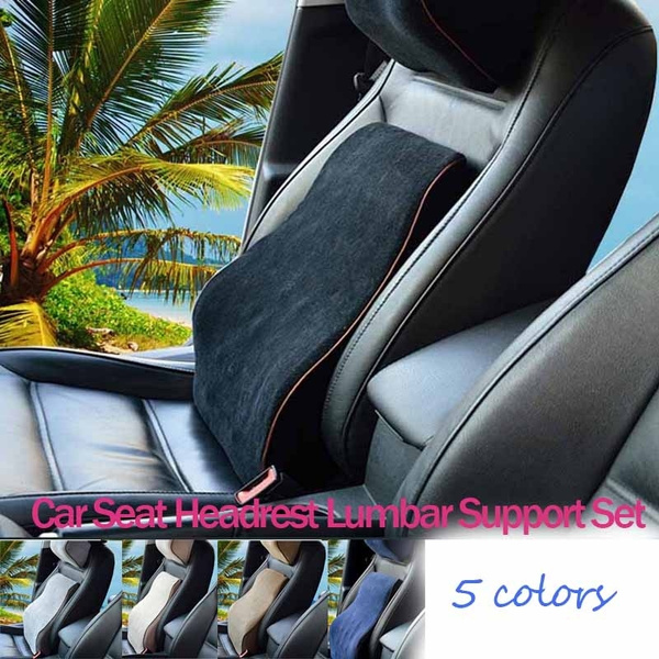 High Quality Car Cushion Set Memory Foam Car Lumbar Support Set Back Lumbar  Neck Pillow Seat