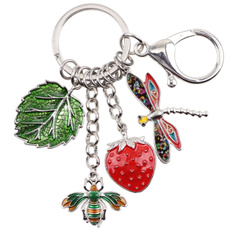 leafkeyring, dragon fly, beekeychain, leaf