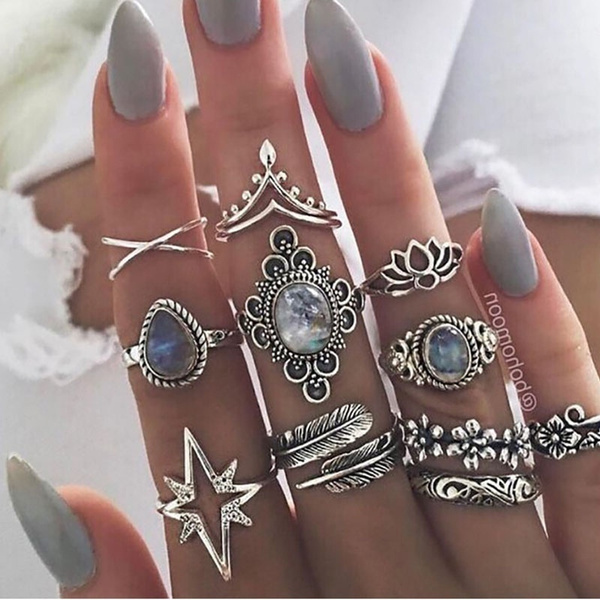 Boho hot sale style rings