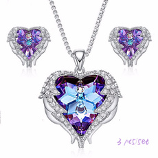 angelwingspendant, Blues, crystal pendant, Jewelry