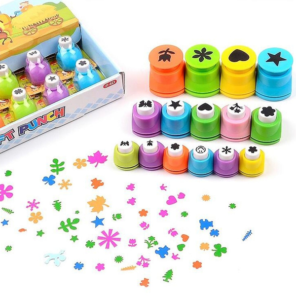 12pcs DIY Crafts Making Punch Paper Punchers Hole Punch Scrapbook Paper Punch, Size: 3.50X3.20X2.50CM, Other