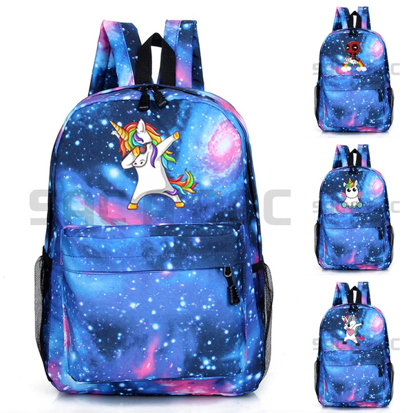 Cute Cartoon Unicorn Galaxy Backpack Children Schoolbag Kids