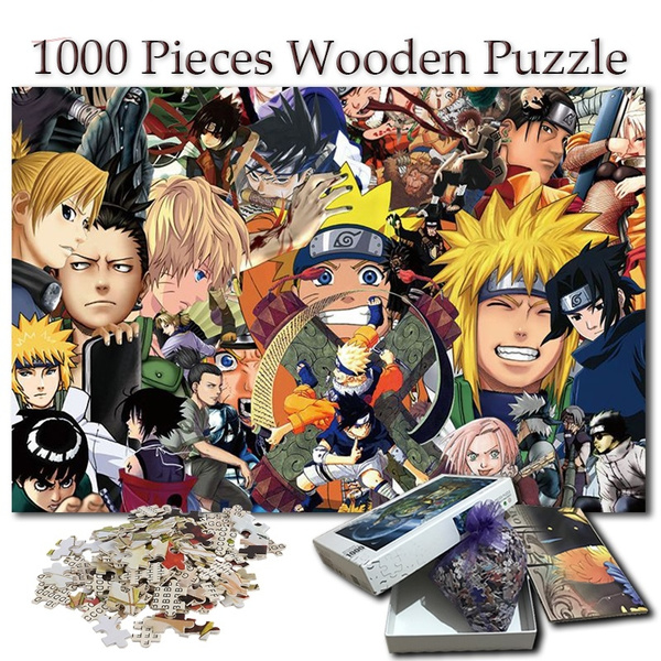 1000pcs Anime Naruto Wooden Puzzle Toy Jigsaw Puzzles Home Decoration Xmas Gift 
