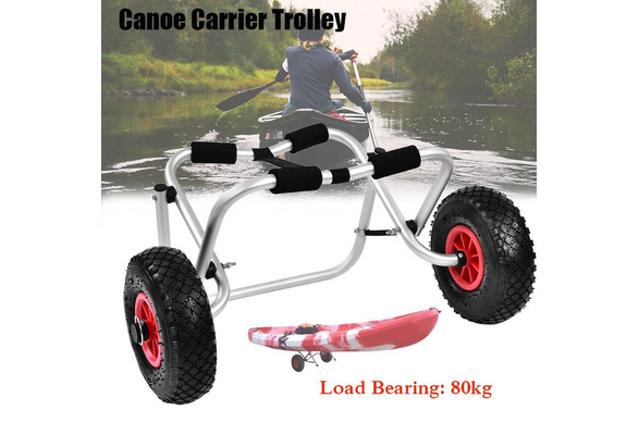 80KG Aluminium Alloy Kayak Canoe Wheel Dolly Boat Carrier Trolley Cart Transport