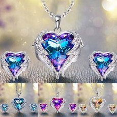 angelwingspendant, Heart, crystal pendant, Angel