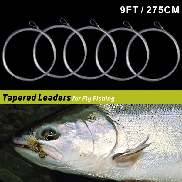 Fly Fishing Tapered Leader 9FT Tapered Nylon Line Loop Pretied (0/1/2