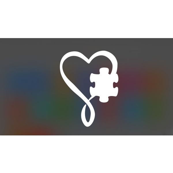 Autism Awareness Love Sign with Jigsaw Piece Vinyl Decal Sticker 