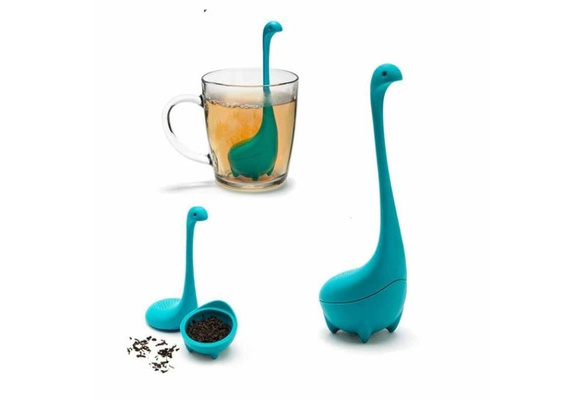 Creative Cute Animal Eco-friendly Silicone Tea Infuser Strainer Set Of 3  Pcs Loch Ness Monster Random Color